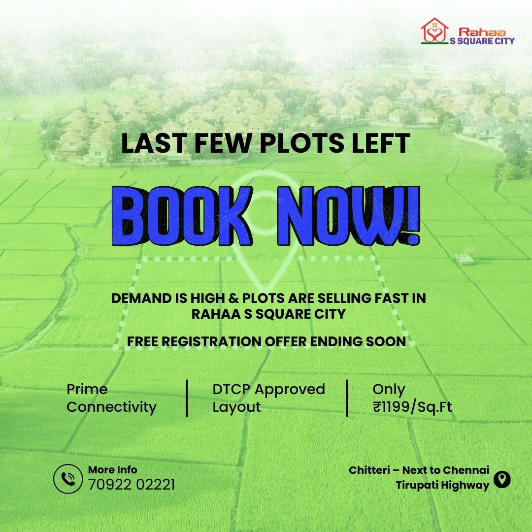 Original Rahaa S Square City book-now plot promotion